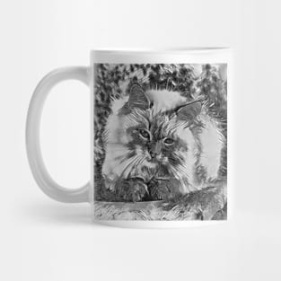 AnimalArtBW Cat 004 Mug